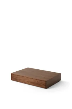 New Works Mass Wide coffee table with drawer, walnut