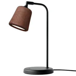 New Works Material table lamp, smoked oak