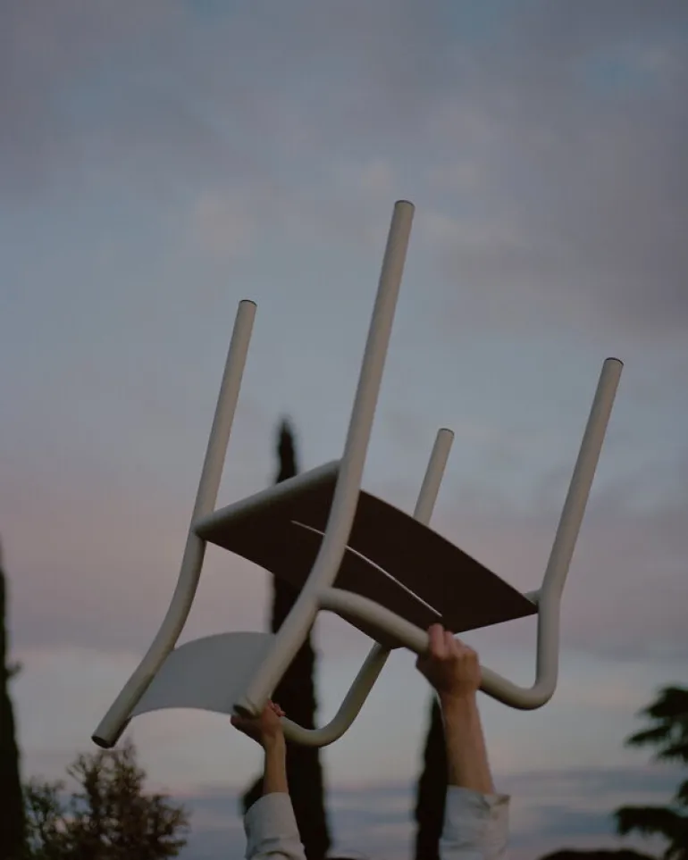 New Works May arm chair, light grey