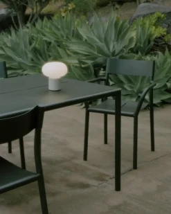 New Works May table, 170 x 85 cm, dark green