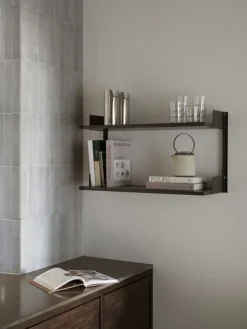 New Works New Works Wall shelf, 450, black ash - black