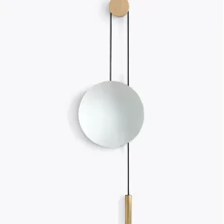 New Works Rise & Shine wall mirror, brass