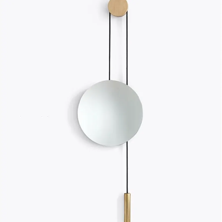 New Works Rise & Shine wall mirror, brass