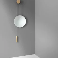 New Works Rise & Shine wall mirror, brass