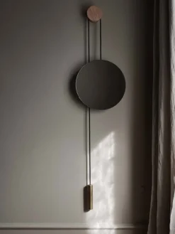 New Works Rise & Shine wall mirror, brass