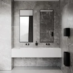 Nichba Paper dispenser with lid, black