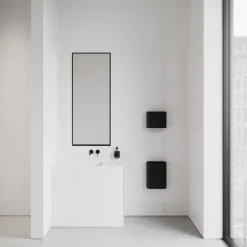 Nichba Paper dispenser with lid, black