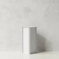 Nichba Pedestal 65 side table, white