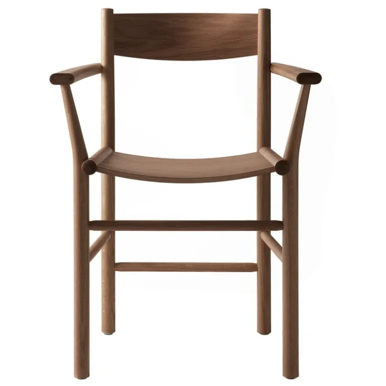 Nikari Akademia Armrest chair, lacquered smoked oak