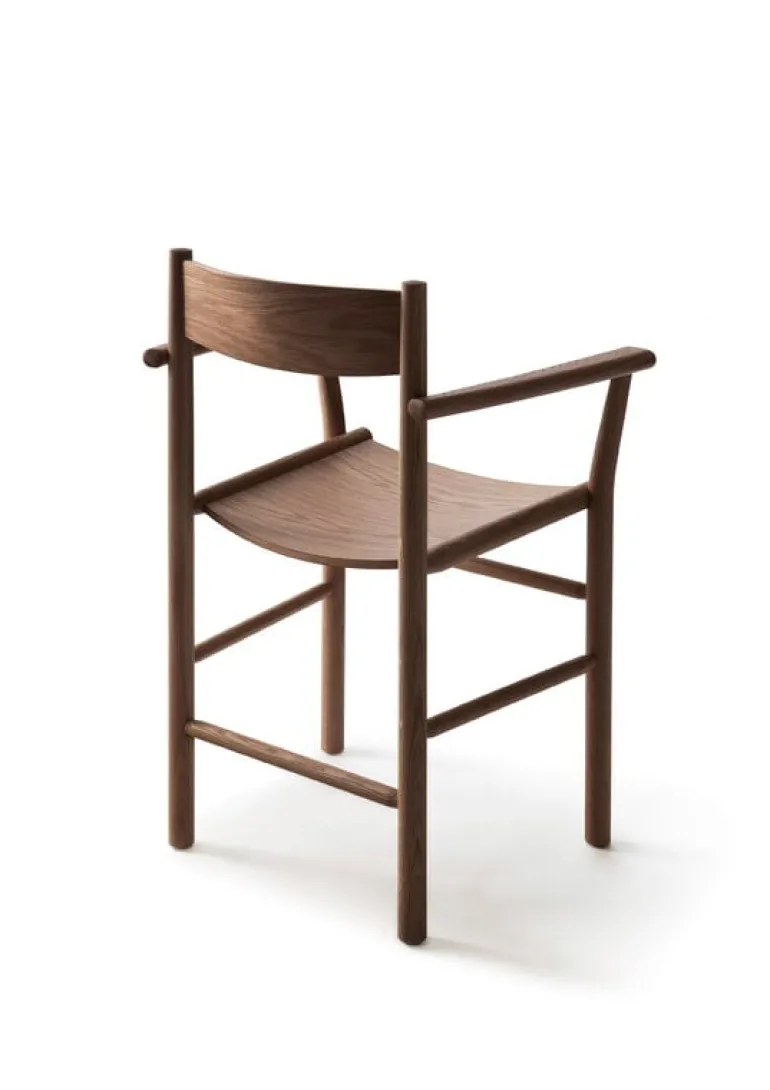 Nikari Akademia Armrest chair, lacquered smoked oak