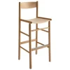 Nikari Akademia High bar chair, 75 cm, lacquered oak