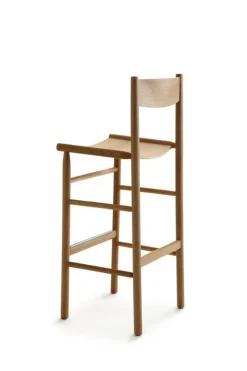 Nikari Akademia High bar chair, 75 cm, lacquered oak