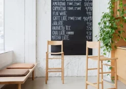 Nikari Akademia High bar chair, 75 cm, lacquered oak