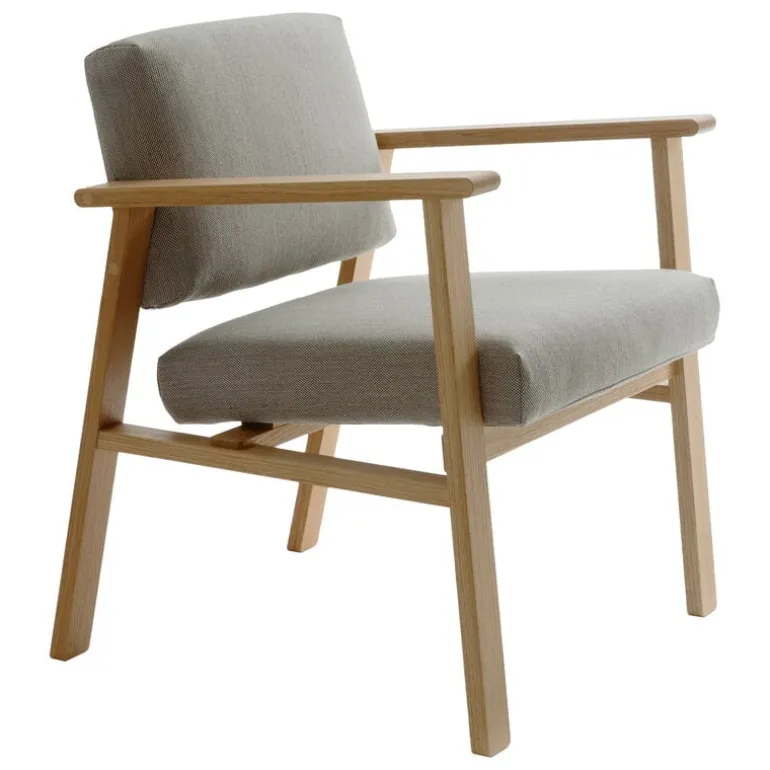 Nikari Archetyp Lobby chair, oak - grey Steelcut Trio 616