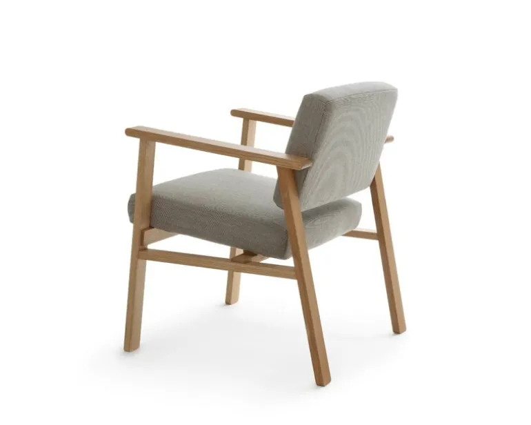 Nikari Archetyp Lobby chair, oak - grey Steelcut Trio 616