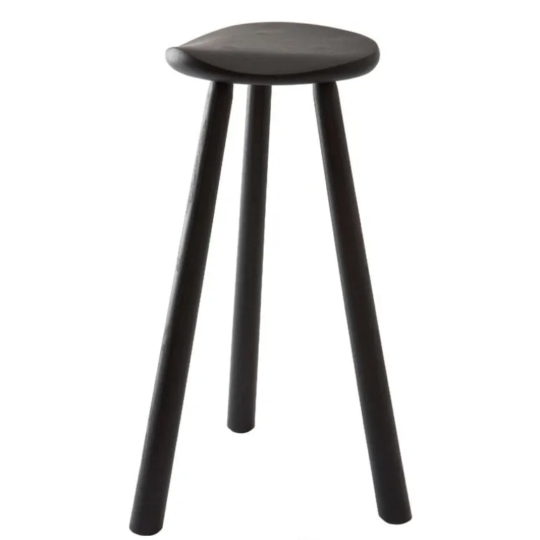Nikari Classic stool, 64 cm, black stained birch - black stained ash