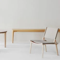 Nikari December chair, ash - linen canvas