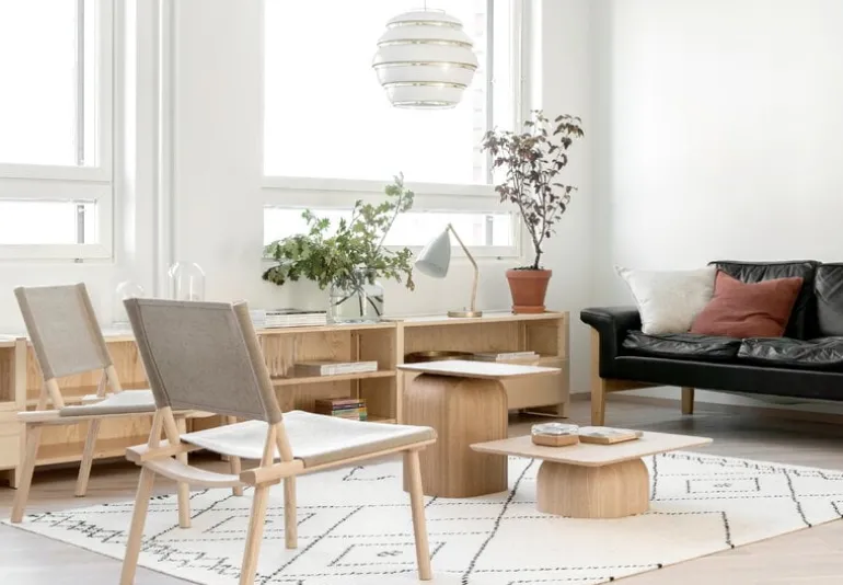 Nikari December chair, ash - linen canvas