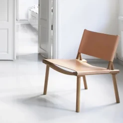 Nikari December chair, ash - natural leather