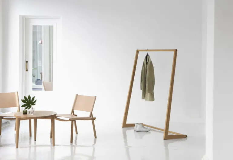 Nikari December chair, ash - natural leather