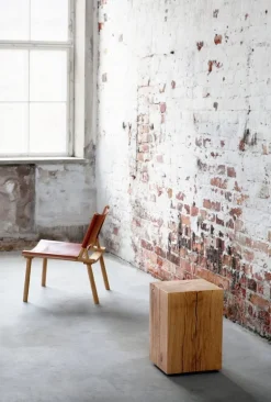 Nikari December chair, oak - cognac leather