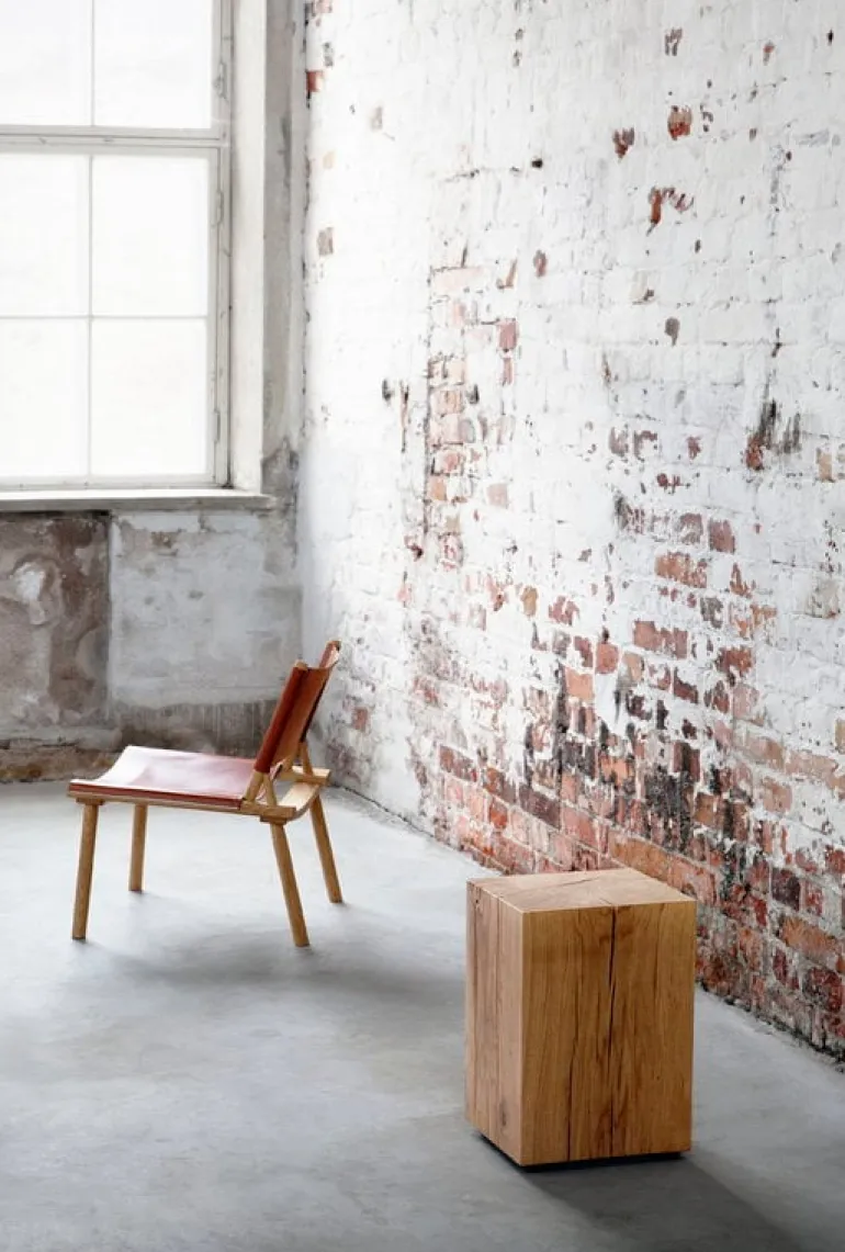 Nikari December chair, oak - cognac leather