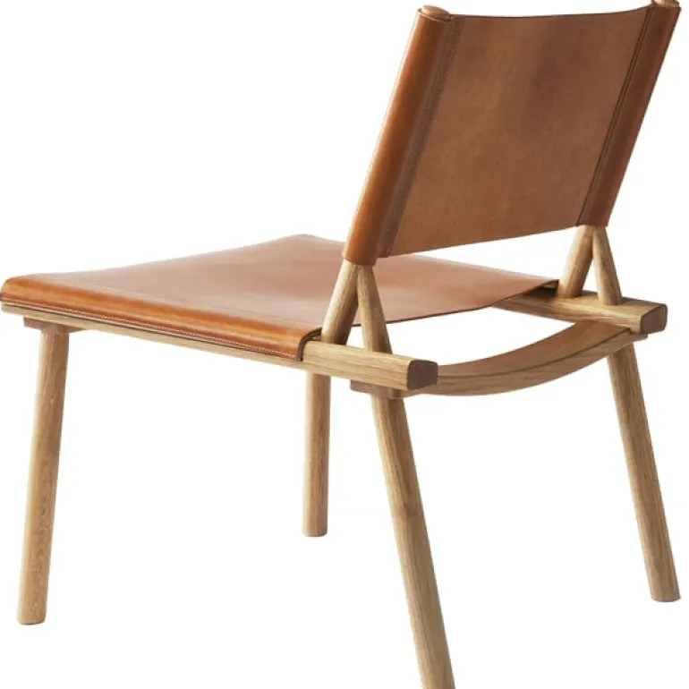 Nikari December chair, oak - cognac leather