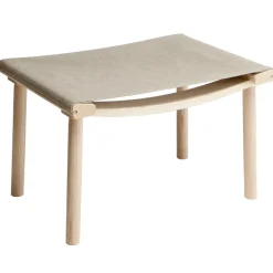 Nikari December ottoman, ash - linen canvas