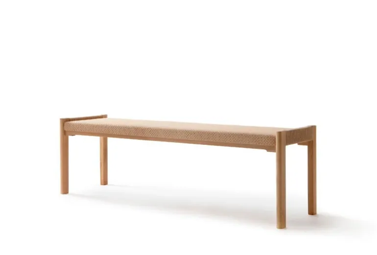 Nikari Detalji bech, 151 cm, oak - paper cord