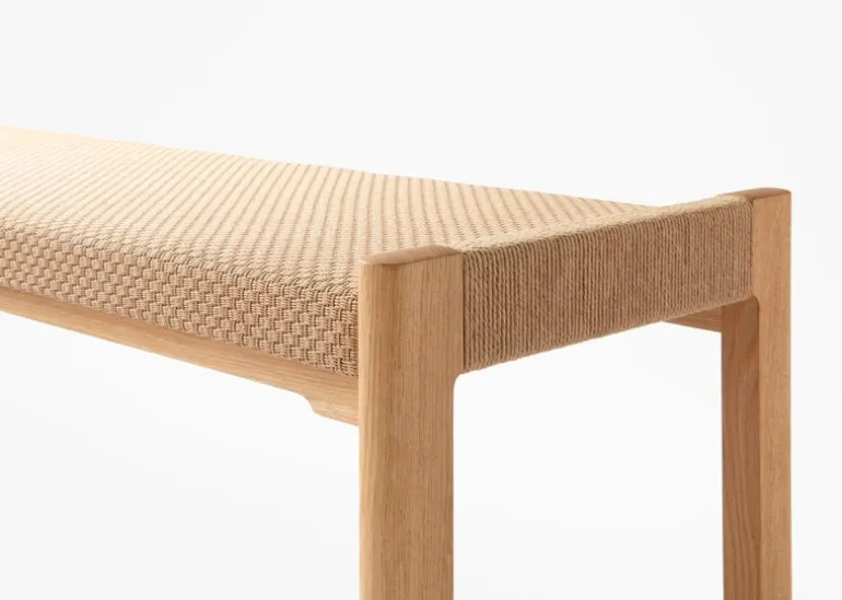 Nikari Detalji bech, 151 cm, oak - paper cord