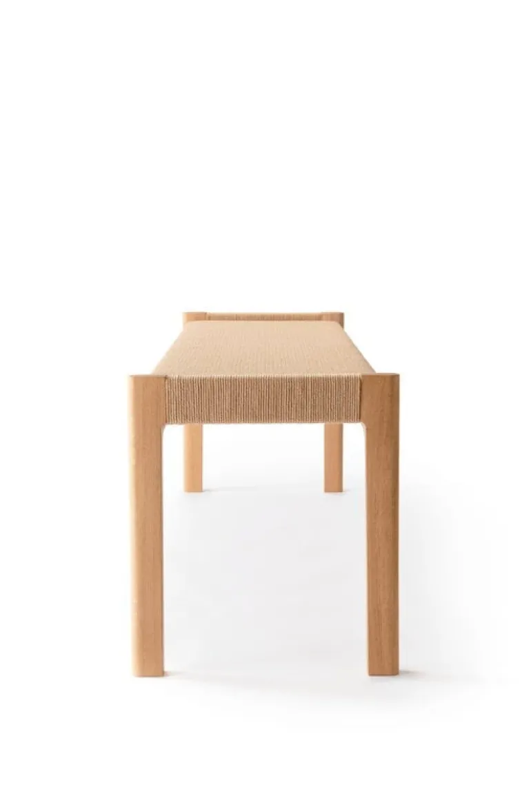 Nikari Detalji bech, 151 cm, oak - paper cord