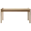 Nikari Detalji bench, 100 cm, oak - papercord