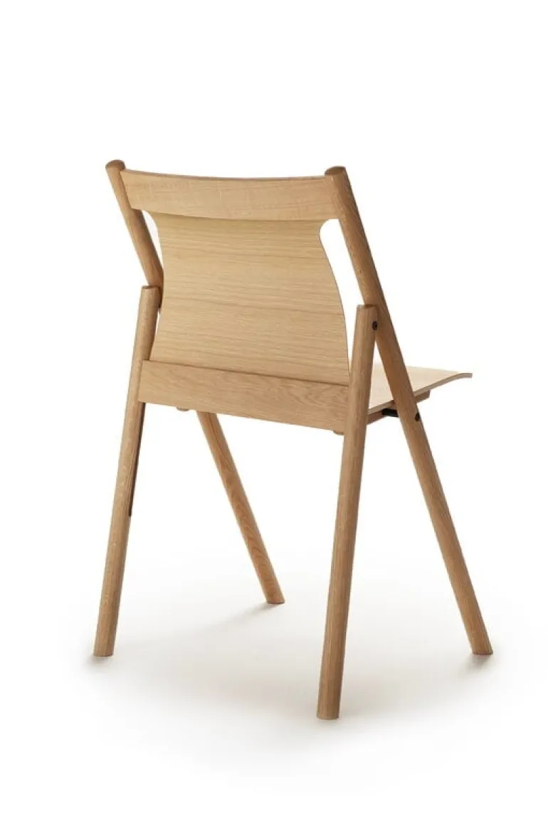 Nikari Faneeri folding chair, lacquered oak