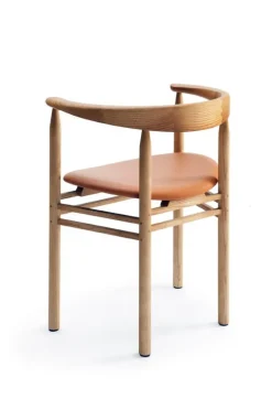 Nikari Linea RMT6 chair, oak stained ash - cognac leather