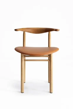 Nikari Linea RMT3 chair, oak stained ash - cognac leather