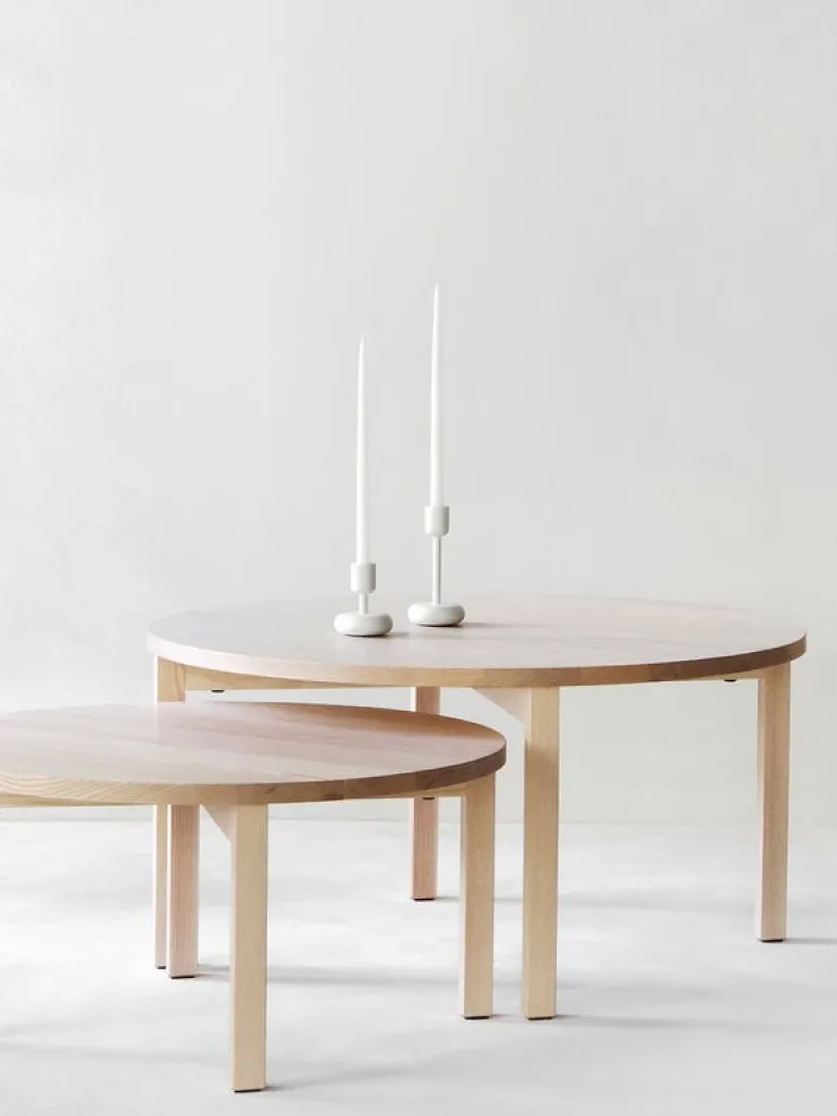 Nikari Periferia round coffee table, 90 cm, ash