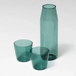 Nine Milk drinking glass, 2 pcs, aqua