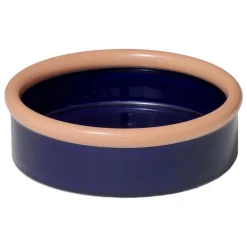 Nine Rod bowl, 7 x 23,3 cm, coral - dark blue