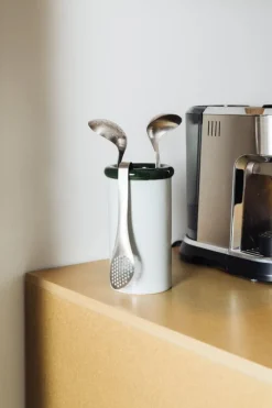 Nine Rod vase, 21,5 x 12,3 cm, dark green - light blue