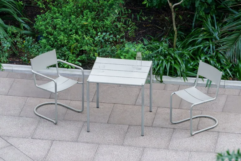 Nine Sine dining armchair, grey