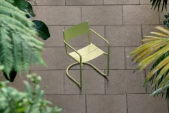 Nine Sine dining armchair, yellow