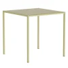 Nine Sine dining table, 75,5 x 75,5 cm, yellow