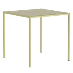 Nine Sine dining table, 75,5 x 75,5 cm, yellow