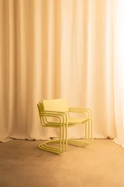 Nine Sine lounge chair, yellow