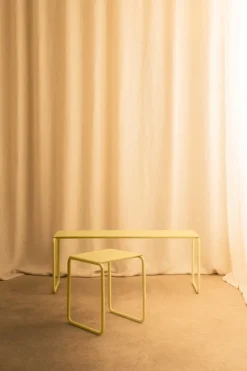 Nine Sine stool, yellow