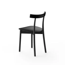 Nine Skinny side chair, black stained ash