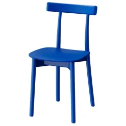 Nine Skinny side chair, blue stained ash