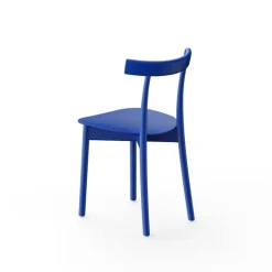 Nine Skinny side chair, blue stained ash