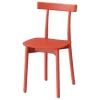 Nine Skinny side chair, red stained ash