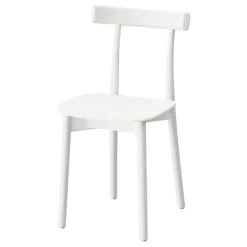 Nine Skinny side chair, white stained ash